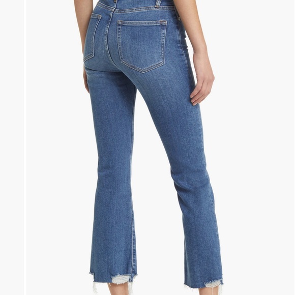 Frame Le Crop Mini Boot Kick Flare Denim Bootcut Blue Jeans 30 - Picture 2 of 7